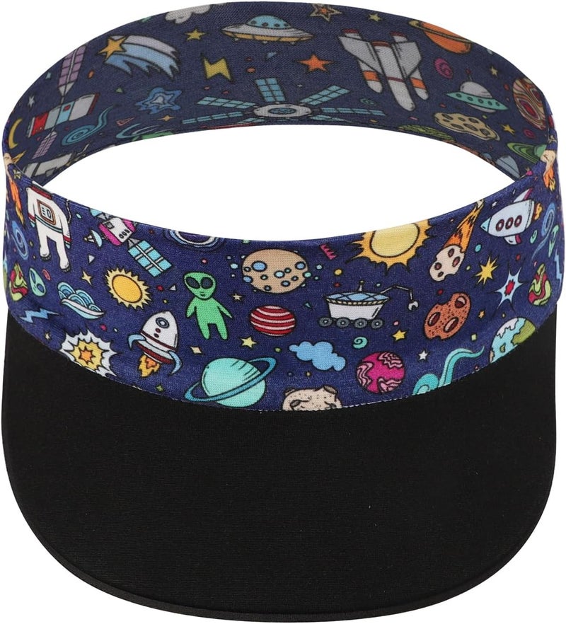 Holiberty Kids Boys Girls Quick Dry Cooling Sun Visor Beach Hat UPF50 Elastic Sports Headbands Summer Tennis Golf Cap Sun Hat Age 3-12 - Image 4
